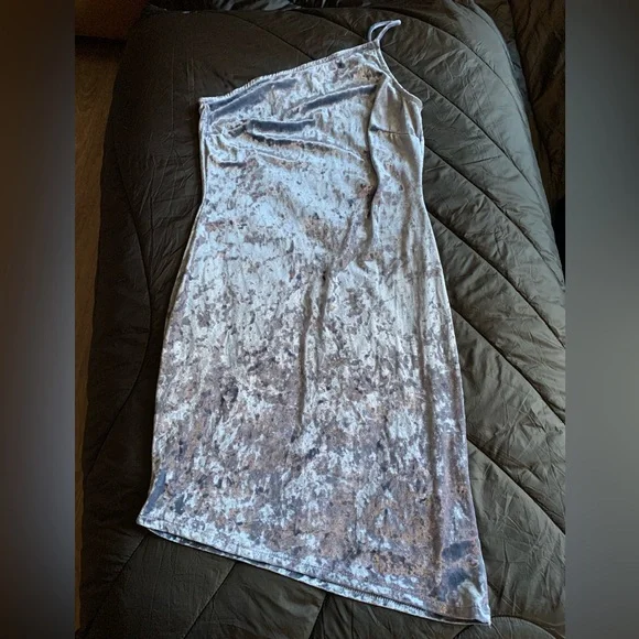 Charlotte Russe | Dresses | Charlotte Russe Crushed Velvet Dress Pastel Ice  Blue Size Small Euc | Poshmark